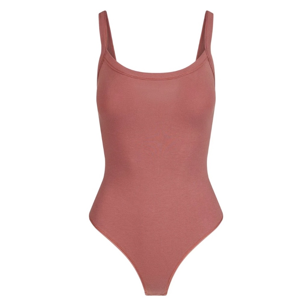 SKIMS Cotton Jersey Scoop Neck Bodysuit